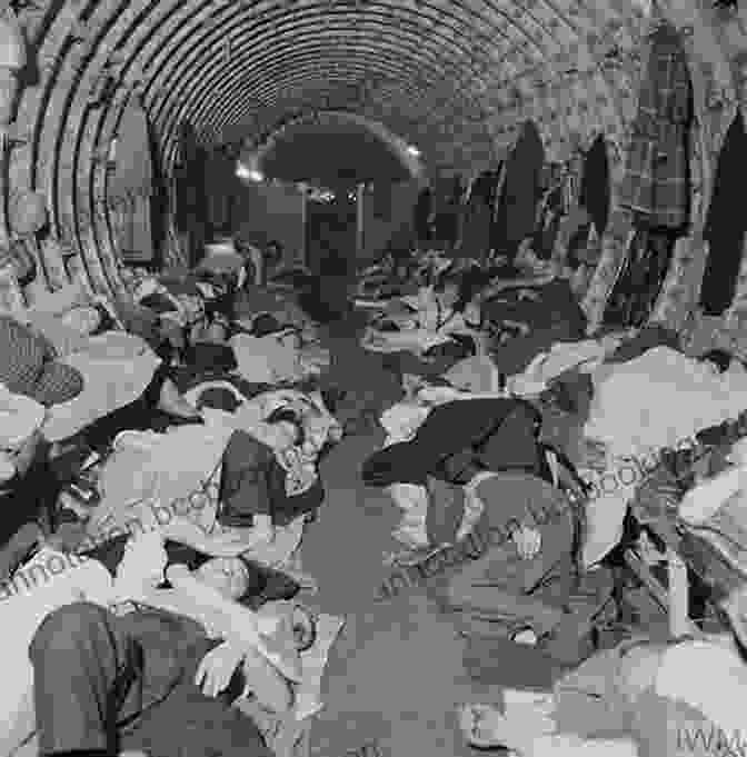 A Black And White Photo Of A Group Of People Huddled Together In A Bomb Shelter During World War Two Life In World War Two Britain: Living History