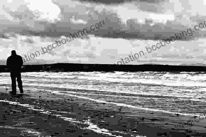 A Black And White Photograph Of A Solitary Figure Standing On A Desolate Beach, Gazing Out To Sea The Blue Rose Magazine: Issue #07