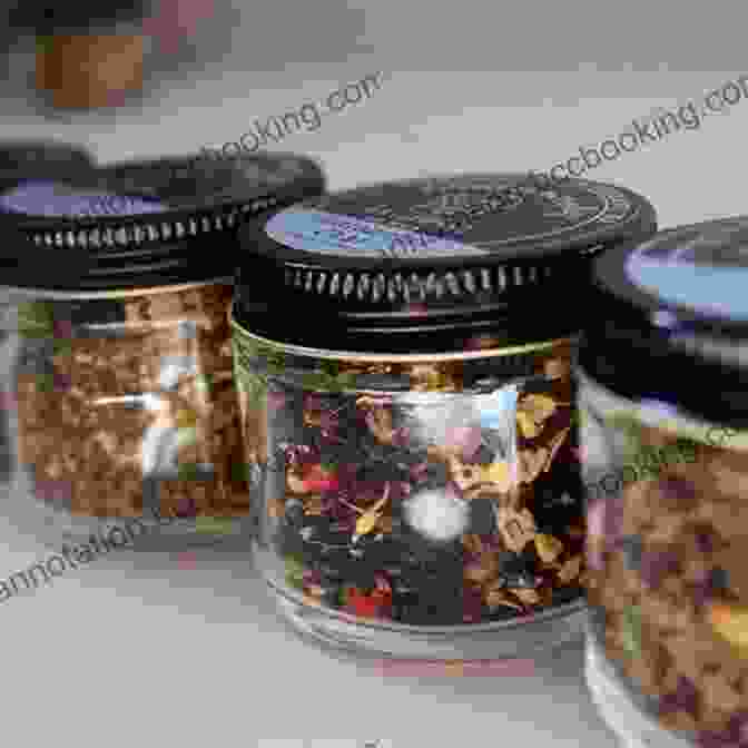 A Collection Of Loose Leaf Tea Blends In Glass Jars, Arranged On A Wooden Shelf Tea Treats : Delightful Afternoon Tea Recipes You Can Easily Make At Home
