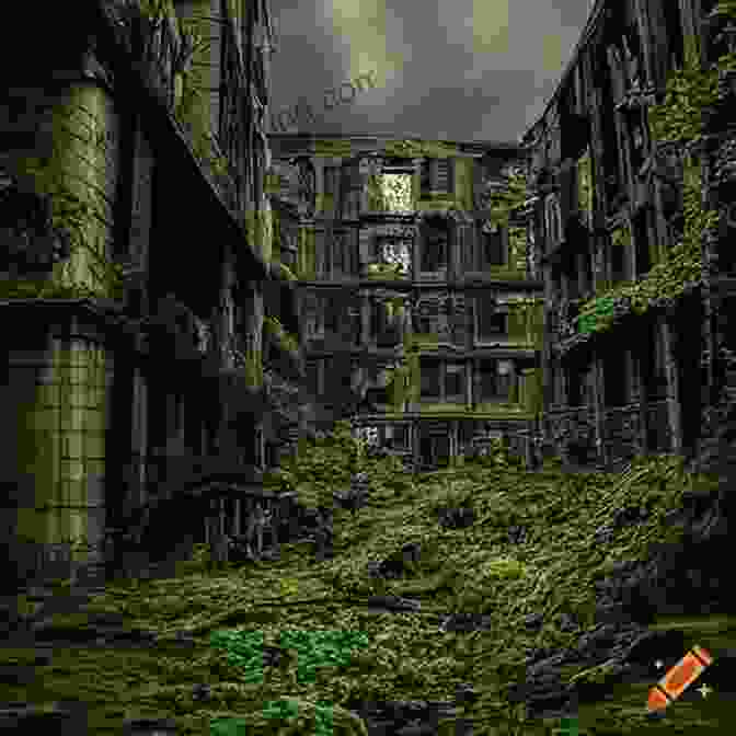 A Desolate Cityscape With Crumbling Structures And Overgrown Vegetation, Hinting At The Passage Of Time And The Secrets Buried Beneath. The Ruined City (The Golden Mask 1)