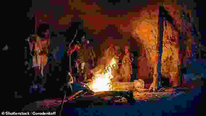 A Group Of Early Humans Gathered Around A Fire Transcendence: How Humans Evolved Through Fire Language Beauty And Time