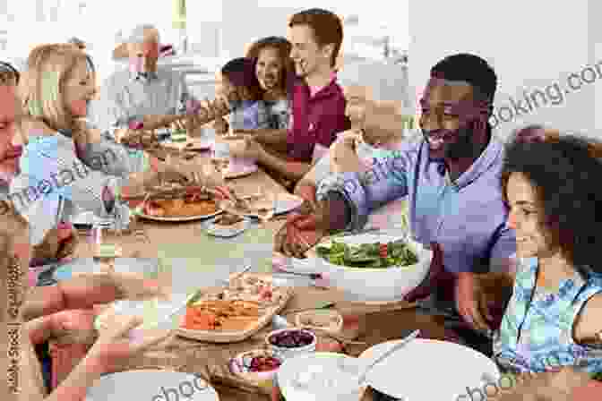 A Happy Family Gathered Around A Table, Sharing A Delicious Homecooked Meal Southern Plate: Classic Comfort Food That Makes Everyone Feel Like Family