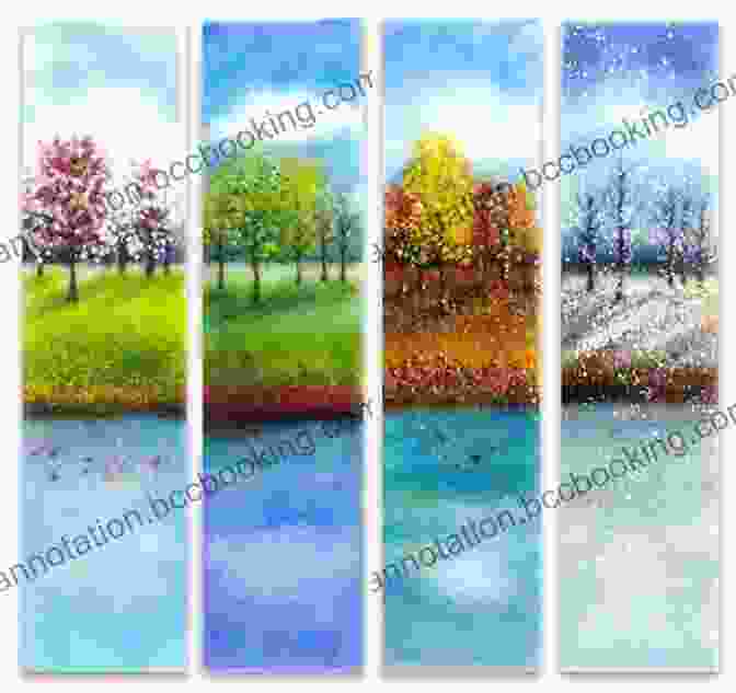 A Series Of Landscape Paintings Depicting Different Seasons. Pure Watercolour Painting: Classic Techniques For Creating Radiant Landscapes