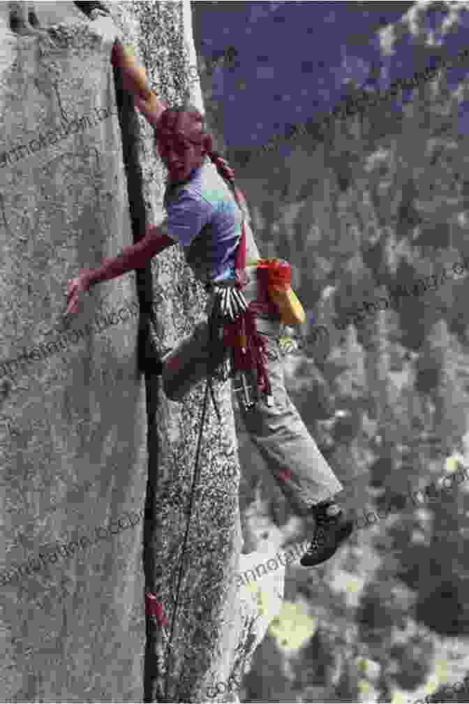 A Young Lynn Hill Climbing A Sheer Rock Face With Mountains In The Background Lynn Hill: The Girl Who Conquered Impossible Heights