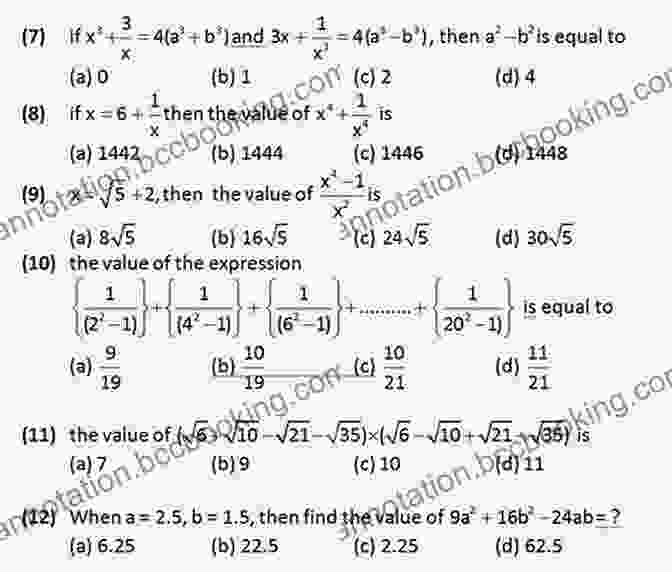 Advanced Algebra Sample Questions SAT Math Mastery: Advanced Algebra Geometry And Statistics