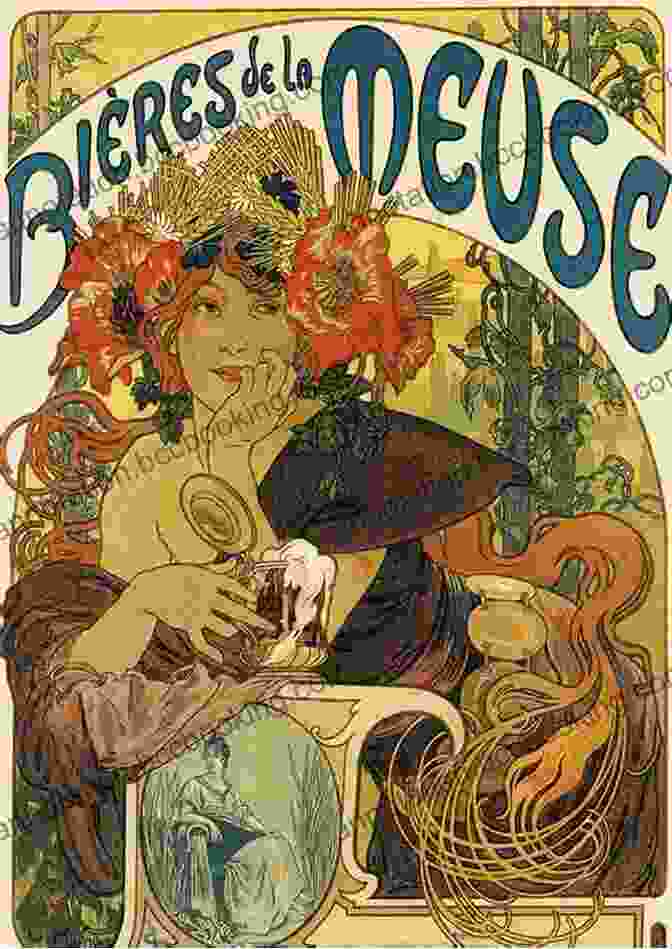 An Art Nouveau Poster By Alphonse Mucha From The Broschart Braun Catalog Featuring A Graceful Woman Surrounded By Flowers. Ornamental Designs From Architectural Sheet Metal: The Complete Broschart Braun Catalog Ca 1900 (Dover Pictorial Archive)