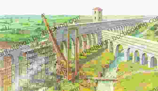 An Illustration Of A Roman Aqueduct, An Engineering Marvel That Transported Water To Cities Romans Ruled: Fun Poems For Kids About Ancient Rome (History For Kids)