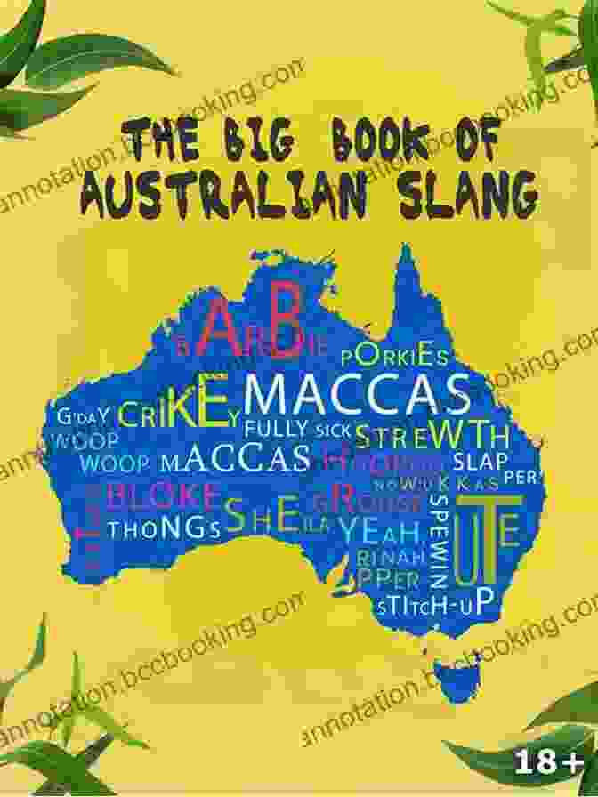 Aussie Slangs Book Cover, Featuring A Vibrant Illustration Of Australian Slang Words And Expressions Aussie Slangs Lawrence Chui