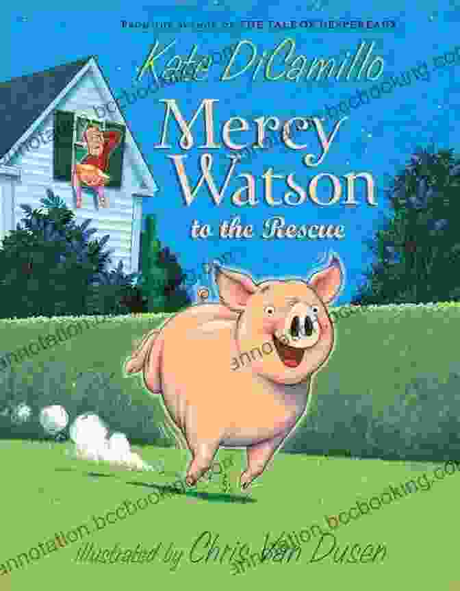 Book Cover Of 'Very Merry Christmas, Mercy Watson' Featuring Mercy Watson Wearing A Santa Hat And Sitting In A Sleigh A Very Mercy Christmas (Mercy Watson)