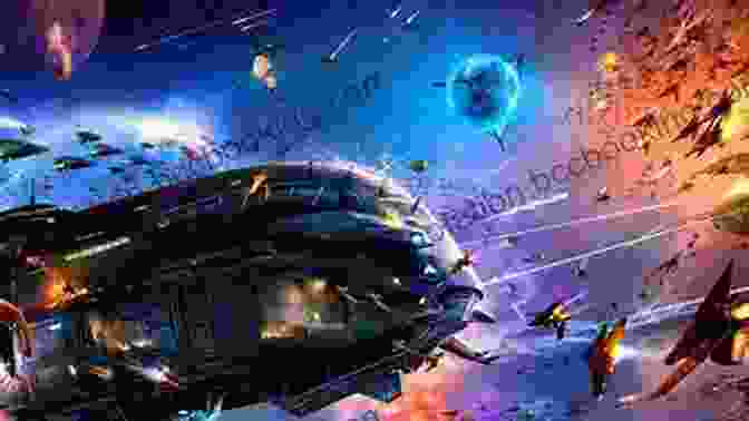 Descendants Of War Book Cover Depicting A Spaceship In A Fierce Space Battle Machines Of War: A Military Space Opera Adventure (Descendants Of War 5)