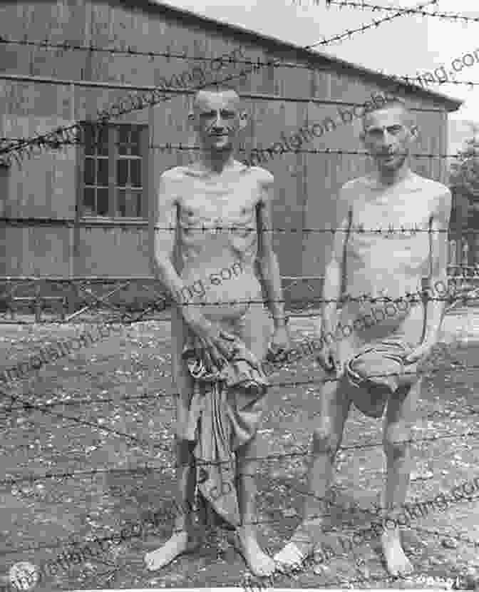Emaciated Children Behind Barbed Wire In A Nazi Concentration Camp. Children In The Holocaust And World War II: Their Secret Diaries