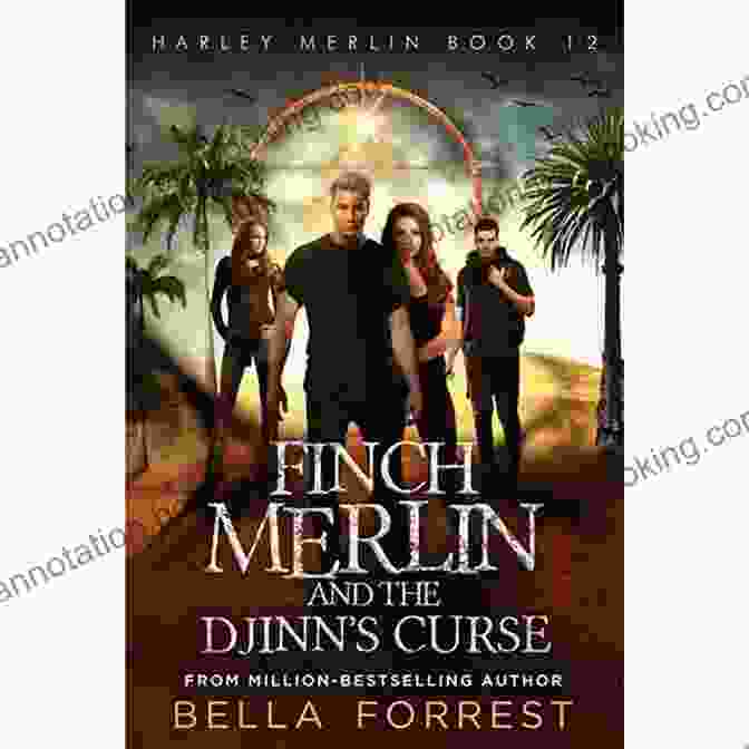 Finch Merlin And The Djinn Curse Book Cover Featuring A Boy And A Djinn Harley Merlin 12: Finch Merlin And The Djinn S Curse