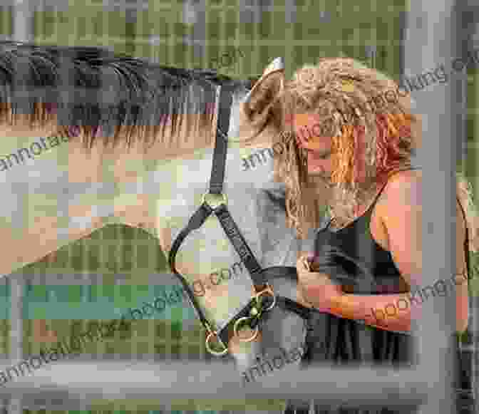 Horse Whisperer Gently Communicating With A Majestic Horse, Demonstrating The Profound Connection Beyond Words Sacred Spaces: Communion With The Horse Through Science And Spirit