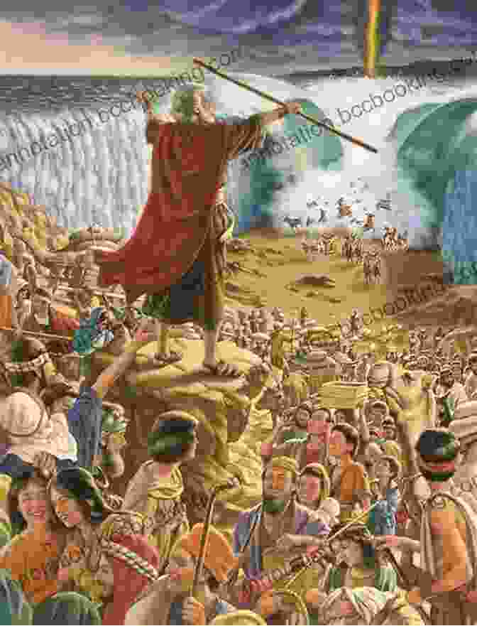 Illustration Of Moses Parting The Red Sea, With Black Israelites Fleeing Egypt Undeniable: Full Color Evidence Of Black Israelites In The Bible