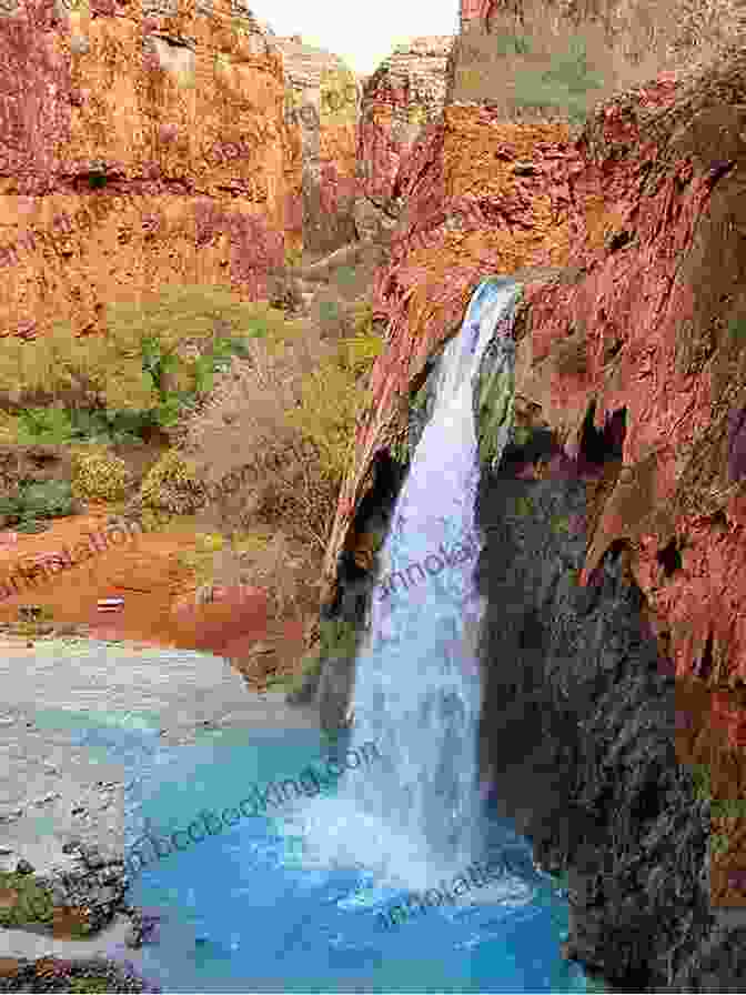 Panoramic View Of Grand Canyon Falls, With Its Cascading Waters And Sheer Canyon Walls. Grand Canyon Falls Neil Hudson