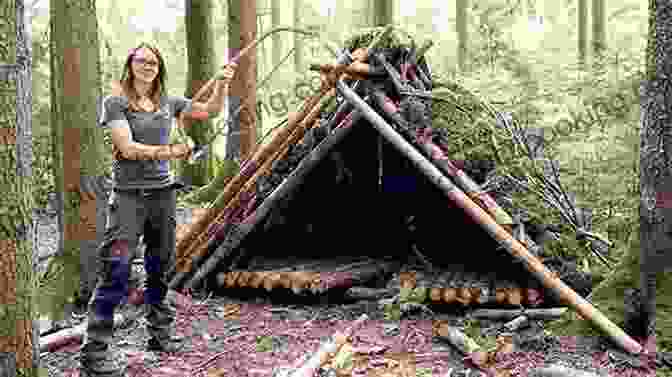 Photo Of A Woman Building A Shelter In A Forest Gone Wild: The Alaska Off Grid Survival