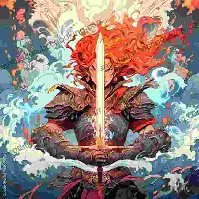 Stormfire: The Lightborn Novel Cover Art, Featuring A Young Woman With Flowing Hair Wielding A Sword, Surrounded By Elemental Forces. Stormfire (The Lightborn 2) LJ Andrews