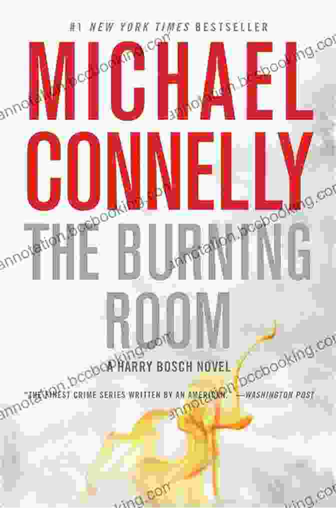 The Burning Room Book Cover, Featuring A Burning Building And The Silhouette Of Harry Bosch The Burning Room (A Harry Bosch Novel 17)